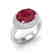 4.50 CTW Ruby & Micro Pave VS/SI Diamond Ring 18K White