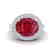 4.50 CTW Ruby & Micro Pave VS/SI Diamond Ring 18K White - 2