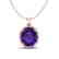 10 CTW Amethyst & Micro Pave VS/SI Diamond Halo