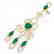 11 CTW Emerald & Micro Pave VS/SI Diamond Earrings 14K
