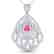 2 CTW Pink Sapphire & Micro Pave VS/SI Diamond Necklace