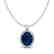 3 CTW Sapphire & Micro Pave VS/SI Diamond Necklace Halo - 2