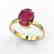 3.50 CTW Ruby Designer Inspired Solitaire Ring 18K
