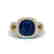 3.15 CTW Sapphire & Micro VS/SI Diamond Ring 18K Yellow