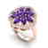 3 CTW Amethyst & VS/SI Diamond Cluster Designer Halo