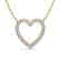 2 CTW VS/SI Diamond Heart Halo Designer Necklace 14K