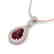 2.25 CTW Garnet & Micro VS/SI Diamond Necklace Designer