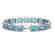 23.66 CTW Swiss Topaz & Diamond Halo Bracelet 10K White - 2