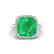 6 CTW Emerald And Micro Pave Halo VS/SI Diamond Ring