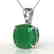 6 CTW Cushion Cut Emerald Designer Solitaire necklace