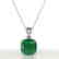 6 CTW Cushion Cut Emerald Designer Solitaire necklace - 2
