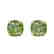 4 CTW Cushion Cut Green Tourmaline Designer Stud