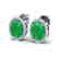 5.50 CTW Emerald & Micro VS/SI Diamond Halo Earrings