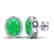 5.50 CTW Emerald & Micro VS/SI Diamond Halo Earrings - 2