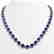45.93 CTW Sapphire & Diamond Halo Necklace 10K White