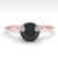 1.0 CTW Black Diamond Art Deco Ring 14K Rose Gold