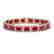 26.21 CTW Ruby & Diamond Halo Bracelet 10K Rose Gold