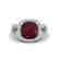 3.75 CTW Garnet & Micro VS/SI Diamond Ring 18K White