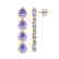 9.01 CTW Tanzanite & Diamond Halo Earrings 10K Rose - 2