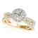 1.55 CTW Certified VS/SI Diamond Solitaire Halo Ring