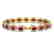 21.69 CTW Ruby & Diamond Halo Bracelet 10K Yellow Gold - 2