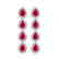 10.2 CTW Ruby & Diamond Halo Earrings 10K White Gold