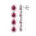 10.2 CTW Ruby & Diamond Halo Earrings 10K White Gold - 2