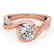 0.9 CTW Certified VS/SI Diamond Solitaire Ring 14K Rose