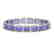 25.36 CTW Tanzanite & Diamond Halo Bracelet 10K White