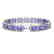 25.36 CTW Tanzanite & Diamond Halo Bracelet 10K White - 2