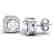 0.75 CTW Micro Pave VS/SI Diamond Earrings Designer - 2