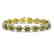 16.93 CTW Tourmaline & Diamond Halo Bracelet 10K Yellow