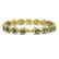 16.93 CTW Tourmaline & Diamond Halo Bracelet 10K Yellow - 2