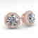 1.05 CTW VS/SI Diamond Stud Solitaire Earrings 14K Rose