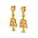 16 CTW Citrine Earrings Designer Vintage 10K Yellow