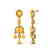16 CTW Citrine Earrings Designer Vintage 10K Yellow - 2