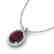 2.50 CTW Garnet & Micro Pave VS/SI Diamond Necklace