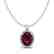 2.50 CTW Garnet & Micro Pave VS/SI Diamond Necklace - 2