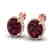 20 CTW Garnet & Micro Pave VS/SI Diamond Halo Earrings