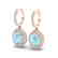 3.25 CTW Aquamarine & Micro Pave VS/SI Diamond Earrings