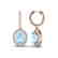 3.25 CTW Aquamarine & Micro Pave VS/SI Diamond Earrings - 2