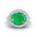 4.50 CTW Emerald & Micro Pave VS/SI Diamond Ring 18K - 2