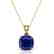 6 CTW Cushion Cut Sapphire Designer Solitaire Necklace - 2