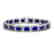 26.21 CTW Sapphire & Diamond Halo Bracelet 10K White