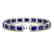 26.21 CTW Sapphire & Diamond Halo Bracelet 10K White - 2
