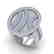 1.25 CTW Micro Pave Blue & White VS/SI Diamond Ring 14K