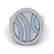 1.25 CTW Micro Pave Blue & White VS/SI Diamond Ring 14K - 2