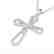 1 CTW Micro Pave VS/SI Diamond Cross Necklace 18K White