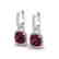 7 CTW Garnet & Micro Pave VS/SI Diamond Earrings 18K