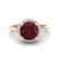 2.70 CTW Garnet & Micro Pave VS/SI Diamond Ring